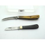 Saynor, Cook and Rydal Pruner, (worn) stag scales, 11cm; Saynor Ltd Sheffield, lambsfoot scales, n/s