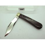 Lockwood Brothers Lock Knives, polished wood scales, n/s bolster, 13cm.
