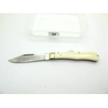 Lockwood Brothers Sheffield Knife, single blade, lock knife, faux ivory scales, n/s bolster, 13cm
