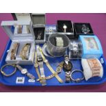 DKNY, NY London, Accurist, and other modern ladies wristwatches :- One Tray