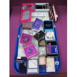 Assorted Costume Jewellery, including diamanté, imitation pearls, boxed brooches, earrings,