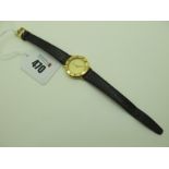 Gucci; A ladies wristwatch, the Champagne signed dial, within gilt coloured Roman numeral marked