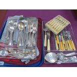 Assorted Plated Cutlery, including boxed set of fruit forks, fish knives, forks and servers,