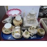 Royal Worcester Cabinet Cup and Saucer, squat vase, blush Ivory small jug etc, XIX Century examples,