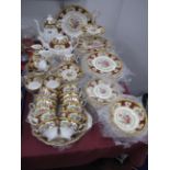 Royal Albert 'Lady Hamilton' Tea and Dinner Service, over eighty pieces including tea and coffee