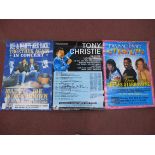Three Signed Posters, Tony Christie, Joe Brown and Martha Reeves with Edwin Starr, all signed on