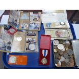 A Collection of GB and World Coins, includes two Royal Mint 1994 BUNC £2 coins, Royal Mint 1952-1977