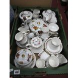 Royal Worcester 'Evesham', tureens, storage jars, Paragon Belinda cup-saucers, etc:- One Box.