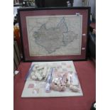 Leicester & Rutland Map, together with a soapstone style Chess Set, etc
