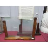 Two Early XX Century 'Drop In' Photograph Frames, one oak, one mahogany, circa 1920's.