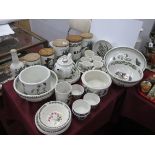 Portmeirion 'Botanic Garden' Pottery, storage jars, bowls, coffee cups, etc.