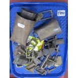 Cow bells, clamps, shells, etc:- One Tray