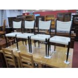 G-Plan (E. Gomme); A Set of Four Mid XX Century Librenza Dining Chairs, with cream leatherette