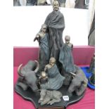 Soul Journeys - Maasai Sculpture; The Gift, 178 of 1000, by Stacey Bayne, patina finished, on