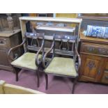 A Set of Three Reproduction Edwardian Office Chairs, (two carvers, and one standard).