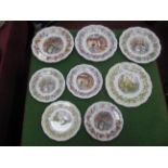 Royal Doulton 'Brambly Hedge' Four Season Plates, 20.5cm, together with four smaller Brambly Hedge