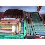 Books - two boxes approximately fifty hardback books, with titles to include The War Illustrated,