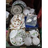 Box Quantity of Teaware, to include Royal Albert Old Country Roses. Colclough, Spode, Masons,