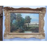 Early XX Century Oil on Board "Eastam Wood" Cheshire, unsigned, 21.5cm x 31cm.