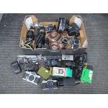 Cameras and Accessories , Praktica, LLC with zoom lens, Chinon CS, Zenit-E, Actina Superscrew