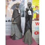 Soul Journeys - Maasai Sculptures; patina finished, Rebani Sacred Vows , limited edition, 0182 of