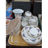 Imperial Bone China Dinnerware, of forty two pieces, floral vase, Govancroft bowl:- One Tray