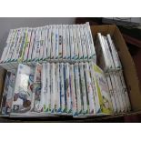 Approximately One Hundred Nintendo WII Games, to include Wall E, Big Beach Sports DJ Hero, Mario