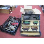 A Hornby 'O' Gauge/7mm Boxed Clockwork M1 Passenger Train Set, consisting of 0-4-0 locomotive,