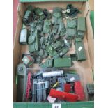 Approximately Thirty Diecast Military Model Vehicles and Accessories, by Dinky, Corgi, Britains,