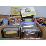 Fifteen Diecast Model Buses, by Corgi, Efe, Atlas Editions, including EFE 1:76 #20116 Bedford OB