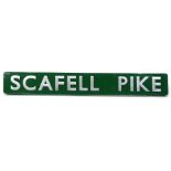 A Cast Reproduction/Heavily Restored Locomotive Name Plate/Plaque 'Scafell Pike', overall good