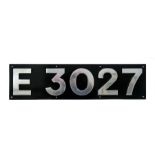 An Alloy Locomotive Number Plate/Plaque "E3027", good/very good condition, 80cm x 20.5cm