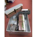 Five Items of 'G' Gauge Rolling Stock, including two kit built coaches, with detailed interior.