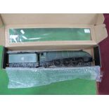 A Heljan 'O' Gauge/7mm Class A4 4-6-2 Steam Locomotives with Eight Wheel Tender, BR green R/No