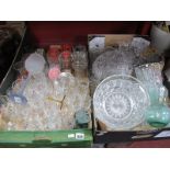 Glassware, pressed glass bowls, etc:- Two Boxes.