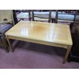 Parker Knoll Teak Coffee Table, with rectangular legs, 92.5cm wide.