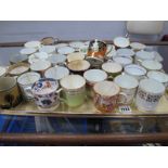 XIX Century Derby Coffee Can, and a large quantity of other XIX Century coffee cans:- One Tray