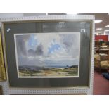 Robert Naylor (Sheffield Artist), 'Baslow Moor' watercolour, signed lower right, details verso, 31.5