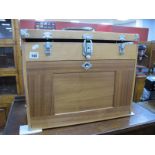 H.BerstnerWooden Tool Storage Chest, containing calipers, Swedish heavysquare, Brown and Sharpe