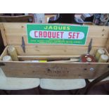 Jauques London Croquet Set, "Boxed", together with a Cantabrian 1½K discus