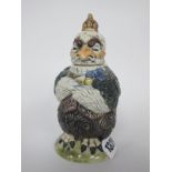 Burslem Pottery Grotesque Bird 'Queen Victoria', by Andrew Hull, inspired by the Martin Brothers,