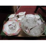 Villeroy-Bosch 'Henrich' China Tea-Coffee Service, glass punch bowl, glasses, etc:- One Box.