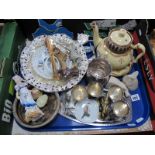 Teaware, plated ware, specimen eggs, crested ware, etc:- One Tray
