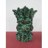 Anita Harris Green Tree Man Vase, 18cm high.