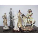 Academy Red Indian on Horseback, 39cm high, Bruno Merli Guiseppe Armani, Shudehill and other female