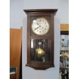 Mansell of Lincoln Oak Cased Regulator Wall Clock, with eight day movement