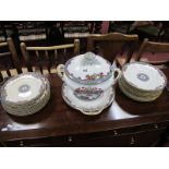 Davenport 'Dresden Star' Pottery Dinner Service, including large tureen on stand and twenty-four
