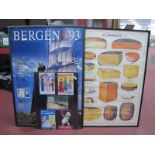 A Selection of Reproduction Advertisement, La Fromage (framed) Bergen '93',etc. (4)