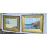 R Cooper, Rocky Coastal Scene, watercolour, signed lower left,. 26.5 x 37cm. Mortimer, a similar