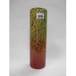 Anita Harris 'Brimstone' Cylindrical Vase, gold signed, 27cm high.